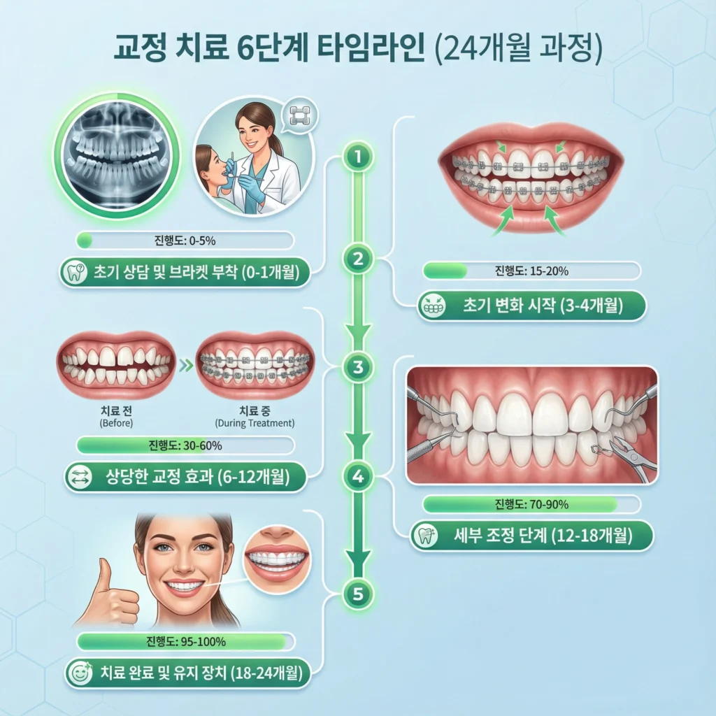 치아교정 종류 비용 과정 타임라인