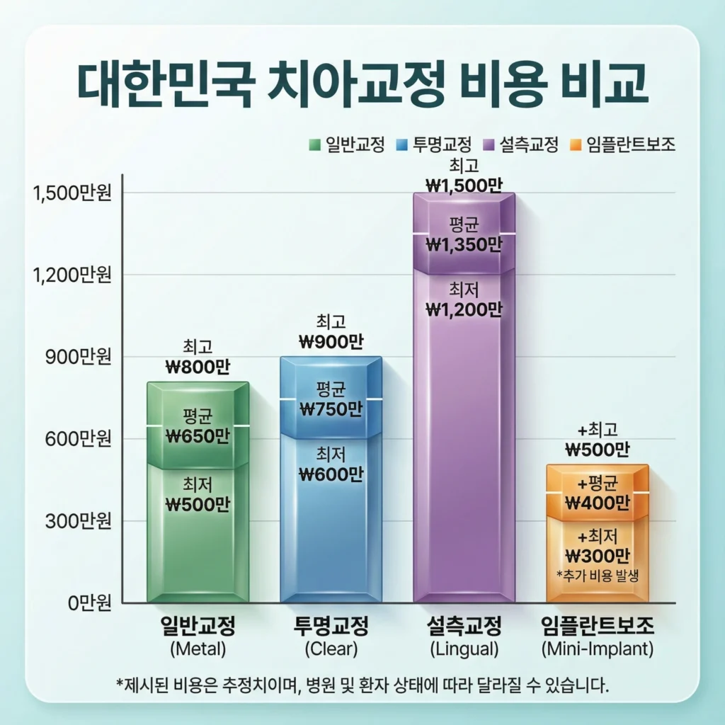 치아교정 종류 비용