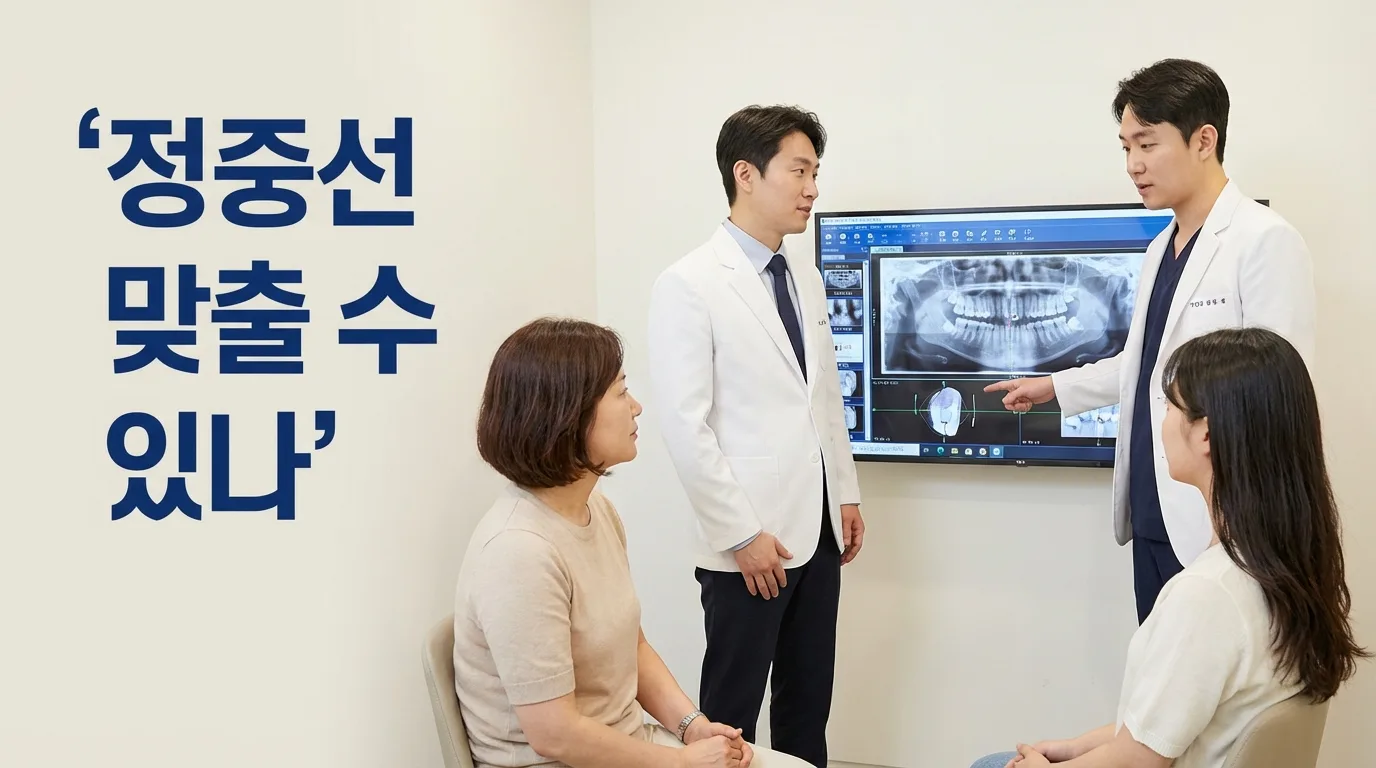 교정하면 앞니 정중선이 딱 맞을까요? 비대칭 걱정되시는 분들께