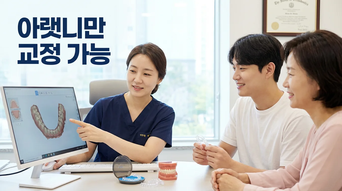 아랫니만 교정하고 싶은데, 꼭 위아래 다 해야 할까요?