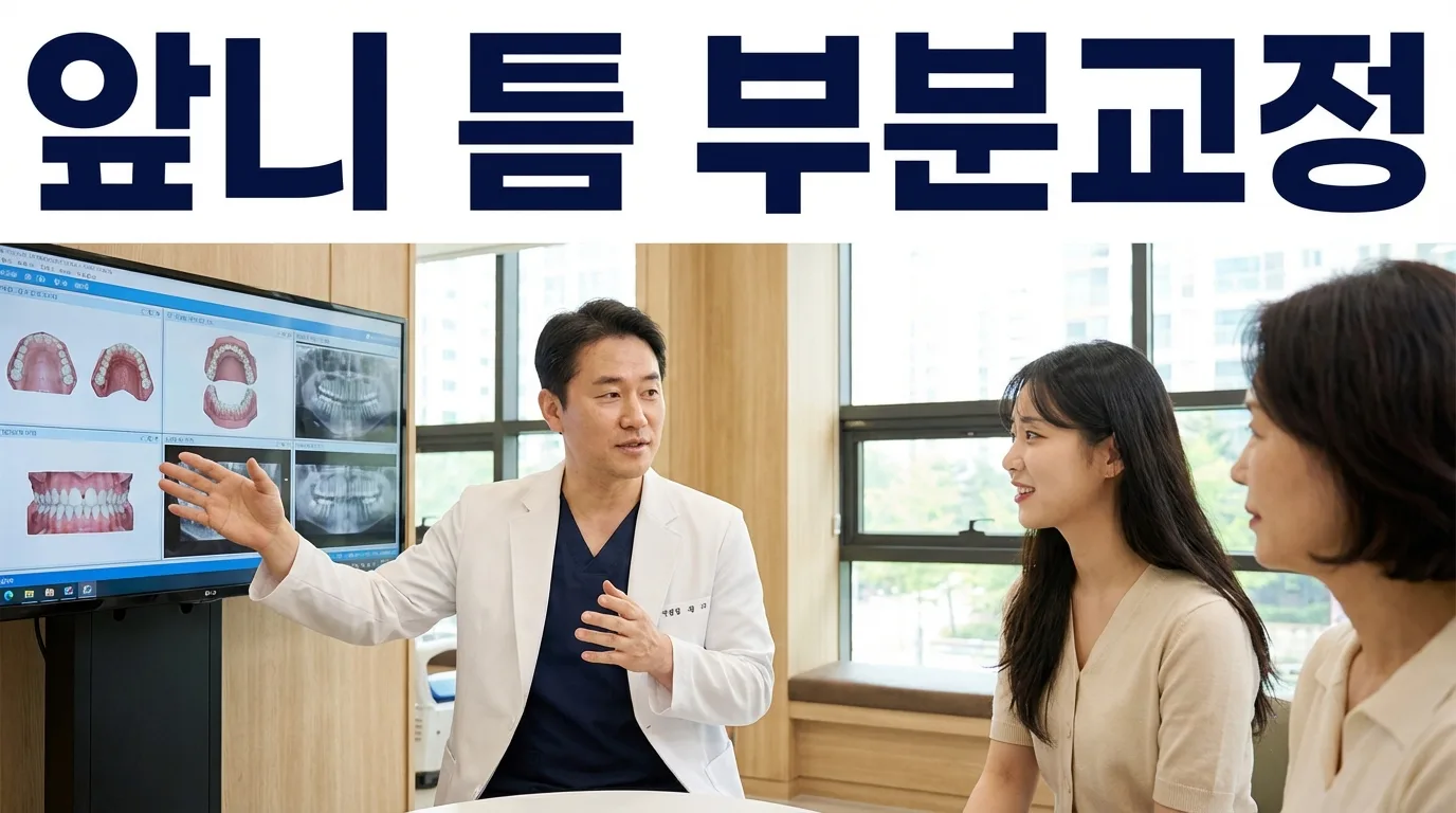 앞니 사이 벌어진 틈, 윗니만 부분교정해도 괜찮을까요?