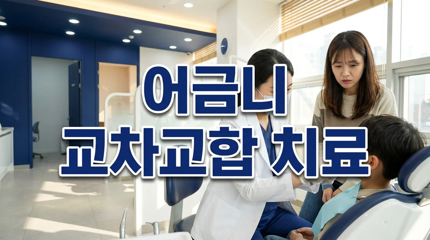 아이 어금니 거꾸로 물려요, 교차교합 치료 시기는?