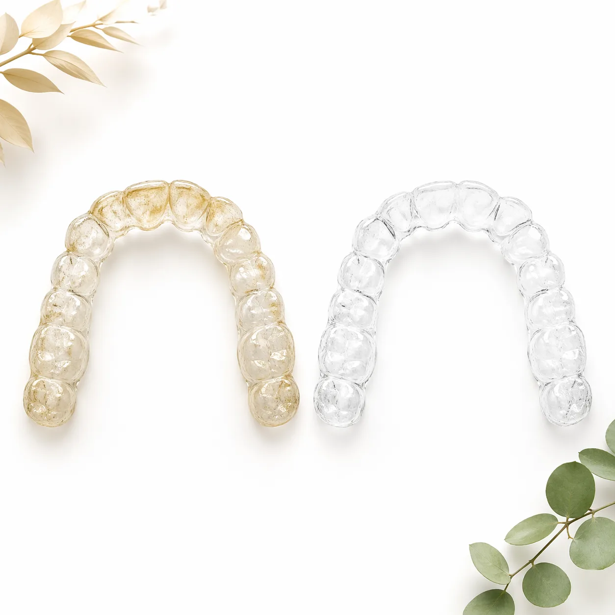 더러운 vs 깨끗한 인비절라인 비교