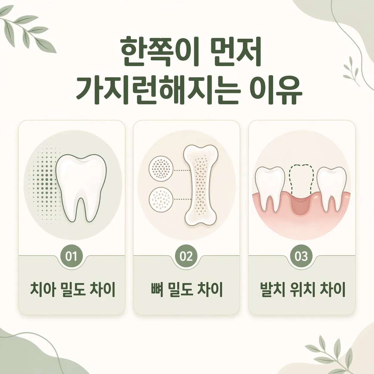 한쪽 먼저 이유