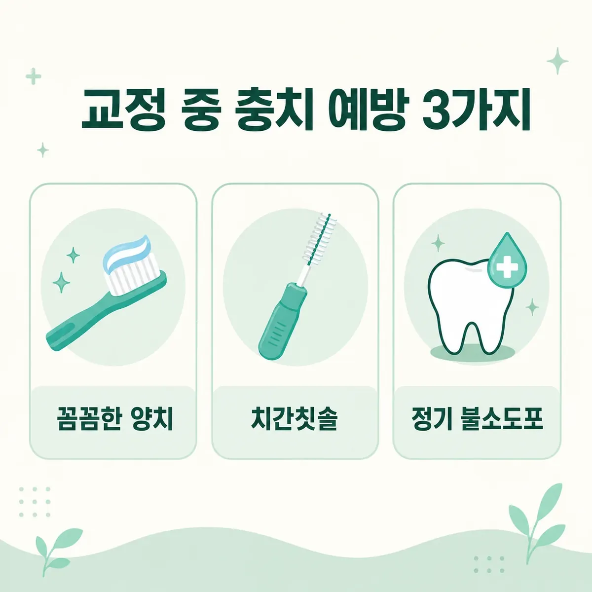 교정 중 충치 예방